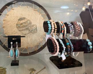 assorted Native American-style jewelry