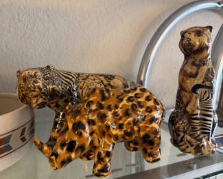 vintage ceramic figurines from the La Vie Safari Collection