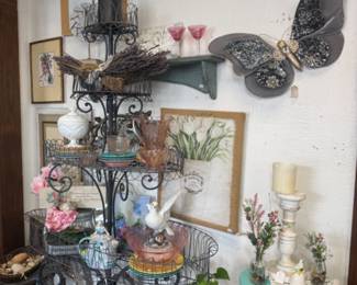 vintage stands, large decorative wall butterfly and more
