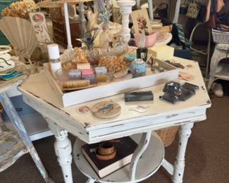 Spring hats, boutique clothing and purses, wooden candlesticks, decor