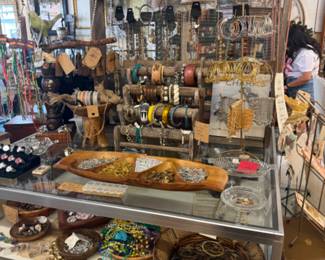 jewelry pieces throughout the store and a jewelry room