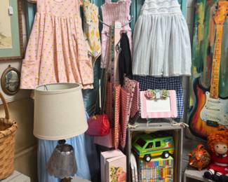 sweet girl clothing, toys, lamps