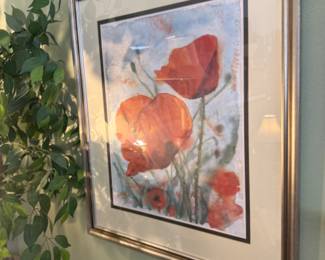 framed floral art
