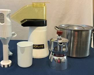 Popcorn Maker, Pot, Coffee Maker And Hand Blender