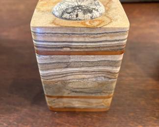 Paul Hawkins and Susan Zalkind alabaster and fossil boxes 50% off