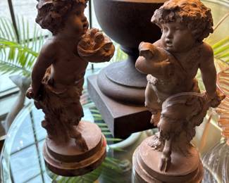Terracotta Putti figures 