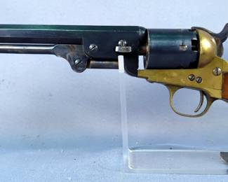 Italy/ FIE 1851 Navy 6-Shot Black Powder Revolver SN# 2551, In Leather Holster 