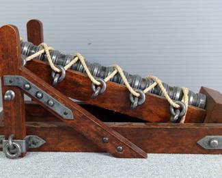 Decorative Miniature Metal And Wood Cannon Models, Qty 3 