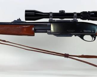 Remington Gamemaster 760 30-06 Sprg Pump Action Rifle SN# B7182505, Leather Sling, Swift Mark I 3x-9 x 40 Wa Scope 