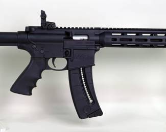 Smith & Wesson M&P 15-22 .22 LR Rifle SN# DFN4525, Flip Up Peep Sights, Adjustable Stock