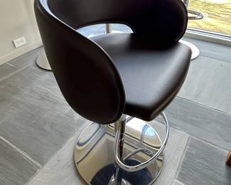 Frontgate “Capri” leather adjustable bar and counter stools