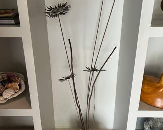 Anton Popp metal flower sculpture