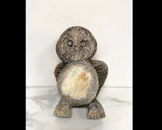 Lot 521 Vintage Canadian Inuit Artist Whale Bone Owl Carving