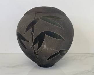 Lot 173 Andrew Jeffrey Zigulis Signed Raku Pottery Vase