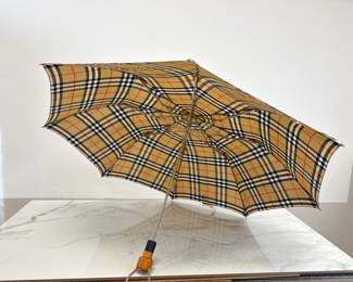 Lot 444 Burberrys London Check Folding Umbrella