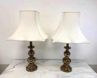 Lot 205 Vintage Stiffel Brass Table Lamps
