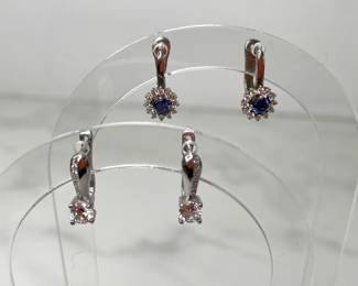 Lot 501 Sterling Silver LeverBack Earrings Jewelry