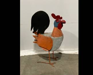 Lot 5004 Metal Yard Art Garden Chicken