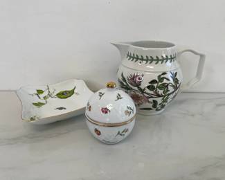 Lot 239 Vintage I Godinger  Co Primavera Jam Jar  Bowl  Portmeirion Botanic Garden Pitcher