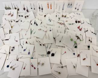 Lot 128 Beaded Earrings  Costume Jewelry  New Old Stock