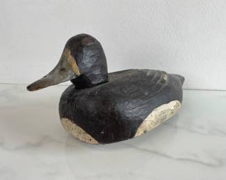 Lot 438 Vintage Handcarved Wooden Duck Decoy