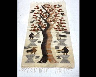Lot 591 Vintage Egyptian Tree of Life Kilim Rug