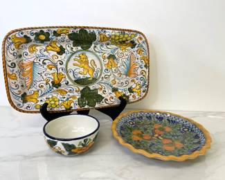 Lot 178 Hand Painted Pottery