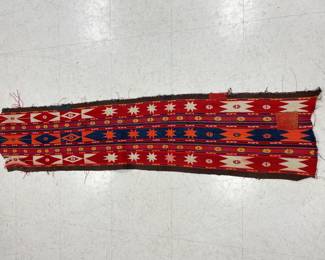 Lot 598 Vintage Turkish Kilim Wool Table Runner Textile