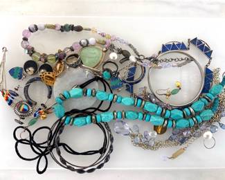 Lot 500 Costume Jewelry  a few Sterling Pieces