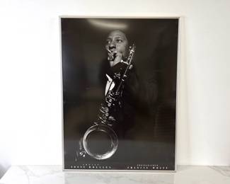 Lot 643 Francis Wolff Photography Poster of Jazz Artist Sonny Rollins Art