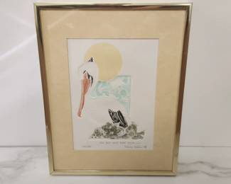 Lot 188 Tianey Tierce Signed Pelican Art Print