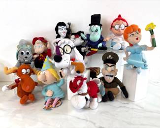 Lot 427 Vintage Stuffins Soft Toys Rocky and Bullwinkle  others