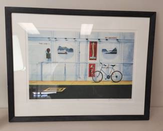 Lot 686 Judith L. HarknessMacdonald  Island Hopping  Bike on Ferry Limited Edition Art Print