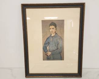 Lot 689 Picasso Art Print  Blue Boy