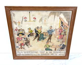 Lot 326 C.P. Meier A Sightseeing Trip to the Bowery Lithograph Art