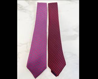 Lot 445 Hermes French Silk Neck Ties