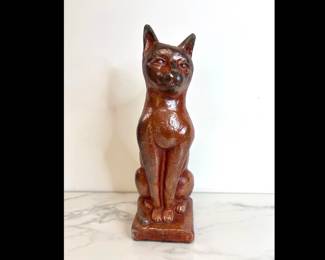 Lot 200 Glazed Ceramic Cat Sculpture