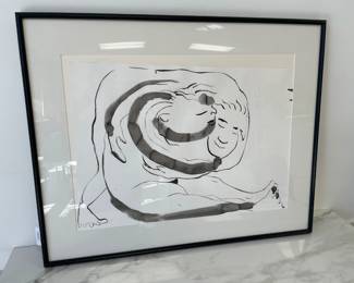 Lot 353 The Embrace Ink on Paper Art