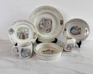 Lot 423 Vintage Wedgwood Beatrix Potter Peter Rabbit Dishes