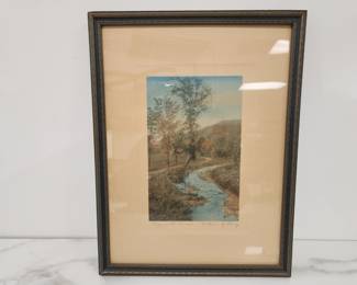 Lot 226 Wallace Nutting Signed  Plymouth Curves  Handtinted Photograph Art