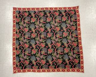 Lot 594 Antique Floral Tapestry Textile