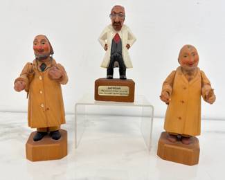 Lot 407 Carved Wood Doctor Figures 2 Anri  One other