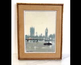 Lot 253 S Tilson Signed  London 65  Art Painting on Board