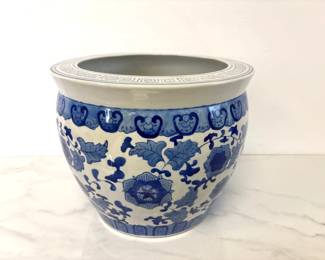 Lot 581 Chinoiserie Fishbowl Planter Cachepot