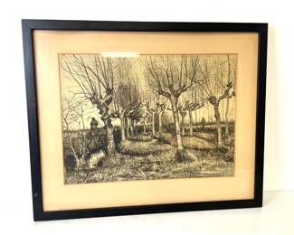 Lot 478 Vincent Van Gogh Pollard BirchesReproduction Art