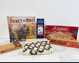 Lot 451 Boardgames  Ticket to Ride  Solitair  Scrabble  Etc