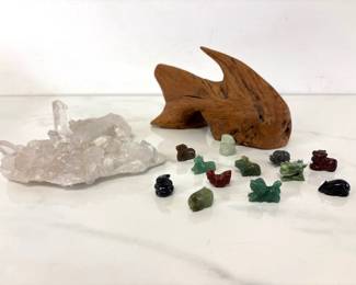 Lot 576 Vintage Miniature Zodiac Carved Stone Figures  Natural Curiosities