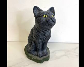 Lot 336 Vintage Hand Painted Cast Cat Statue