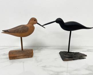 Lot 518 Harry V. Shourds Carved Shorebird Decoy  Unmarked Decoy