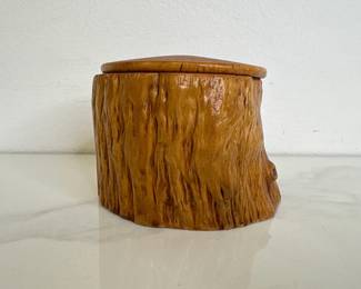 Lot 327 Hand Carved Wooden Tree Trinket Box